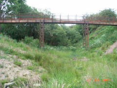 Pennar Lane GWR footbridge on the Taff Vale Extension Railway, Pentwynmawr, June 2008
